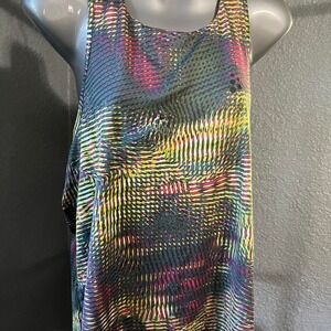 Vibrant Colored Flowy Split Back Workout Tank Top